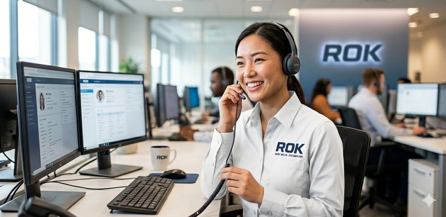 A ROK Customer Service Agent handling an inbound call.